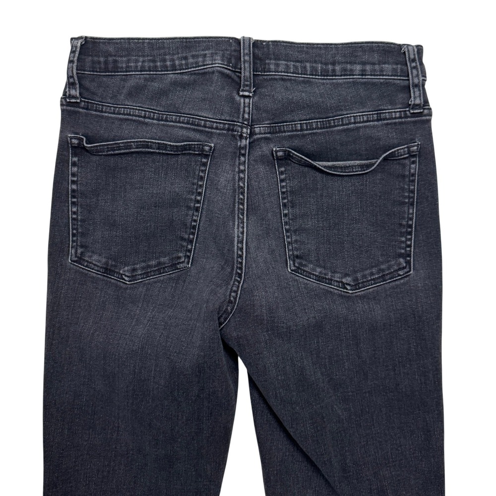 J. Crew 9" Mid Rise Vintage Straight Jeans Dark Gray Rinse Wash Size 28 - Picture 5 of 7